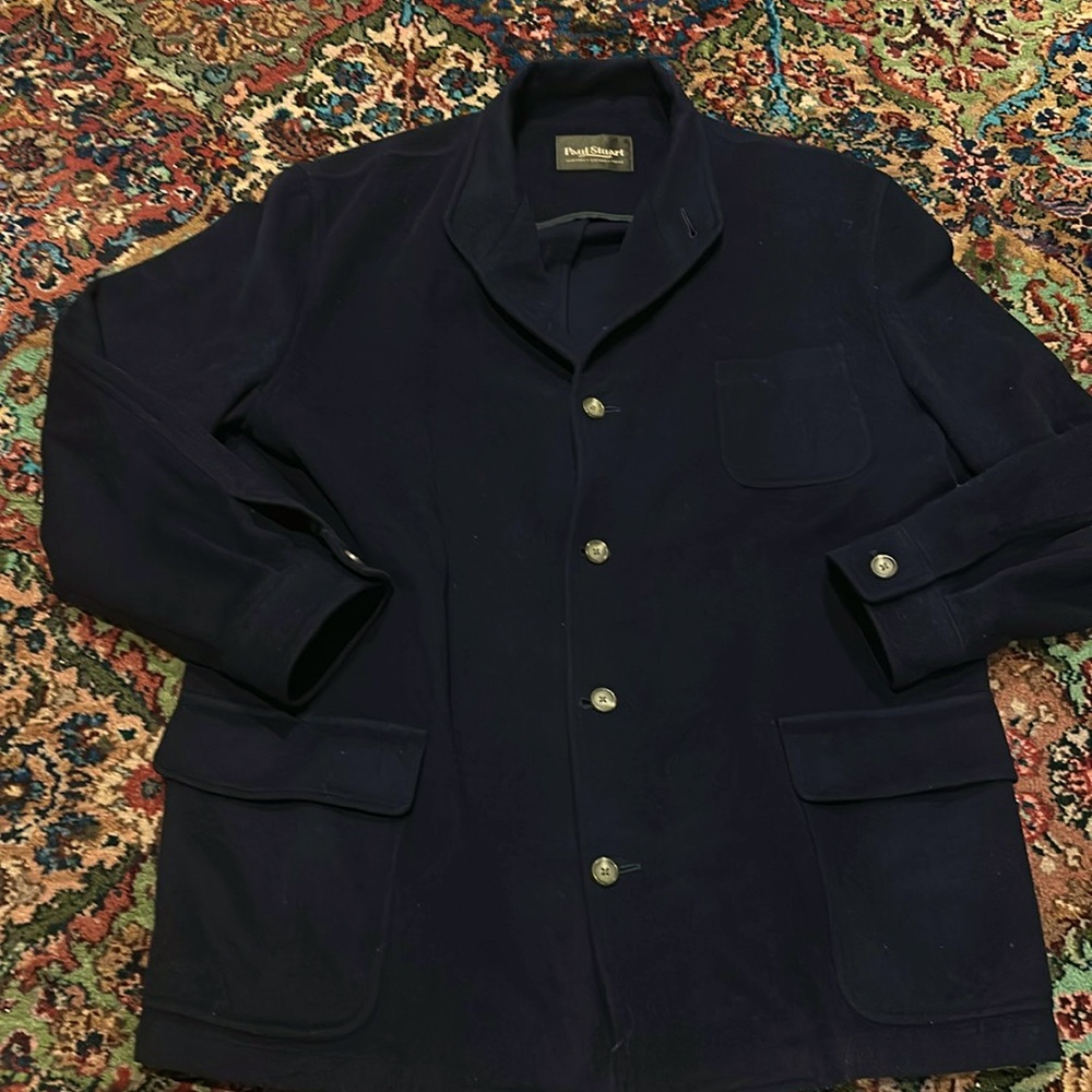 PAUL STUART WOOL OVERCOAT BLAZER